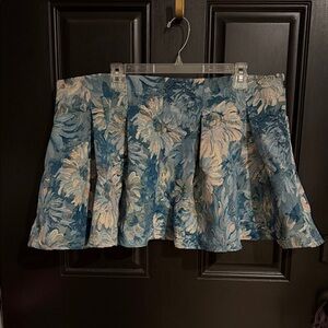 SHEIN Blue Floral Mini Skirt